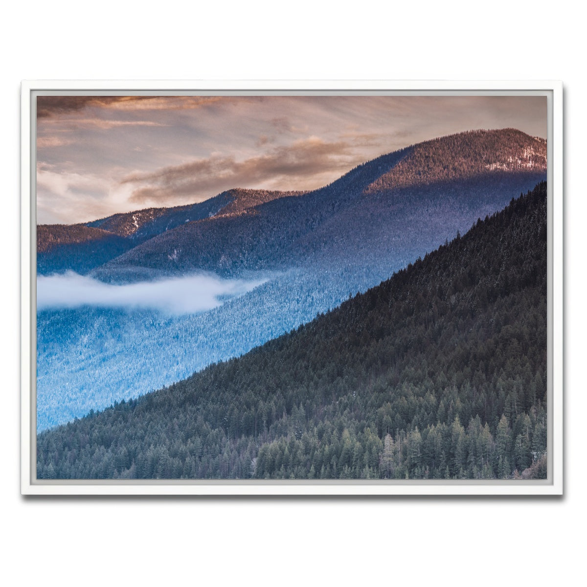 AUTO-MOCKUP WHITE | Sloping Trees | 1 Piece | White Framed Canvas | group=4x3