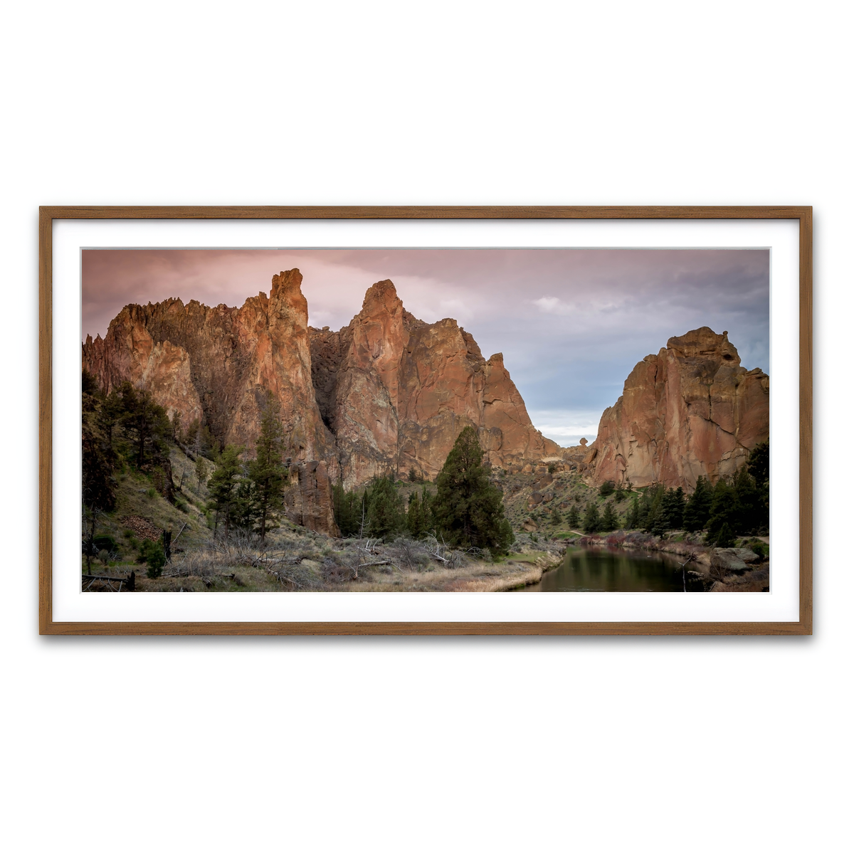 Framed Print 2x1 Walnut