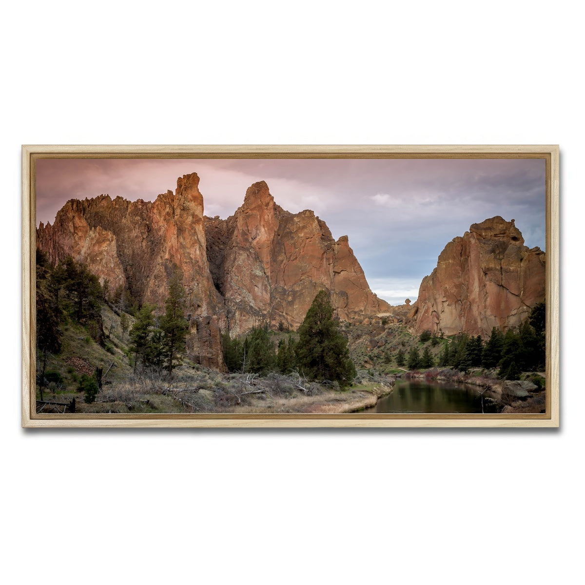 AUTO-MOCKUP WHITE | Smith Rock State Park | 1 Piece | Natural Framed Canvas | group=2x1