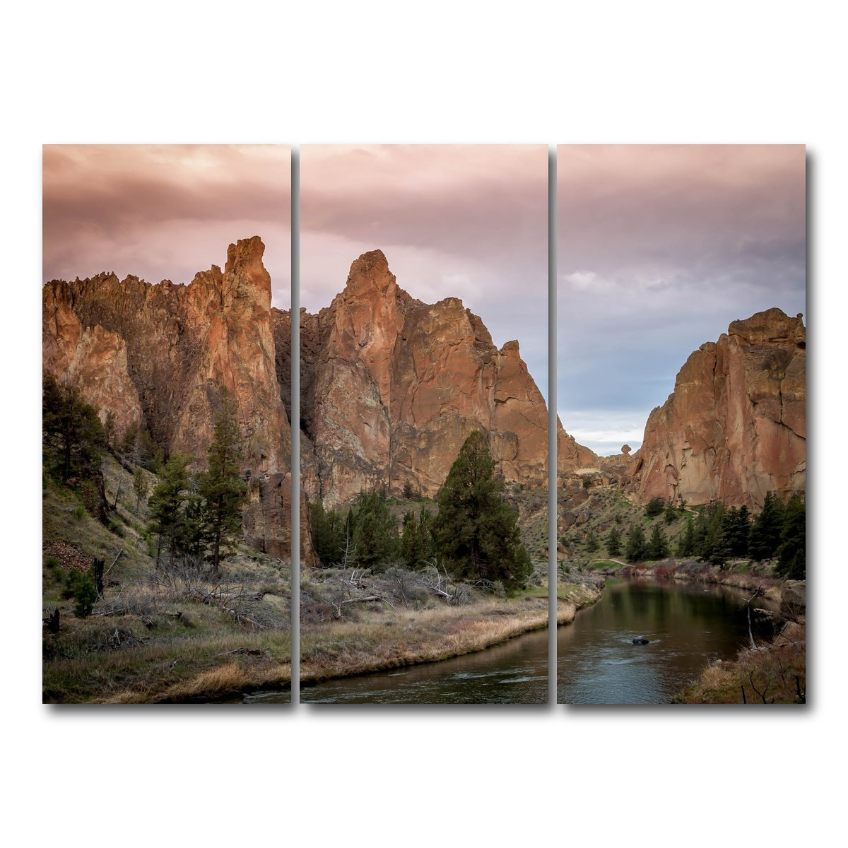 AUTO-MOCKUP WHITE | Smith Rock State Park | 3 Piece | Gallery Wrap Canvas | group=8x18
