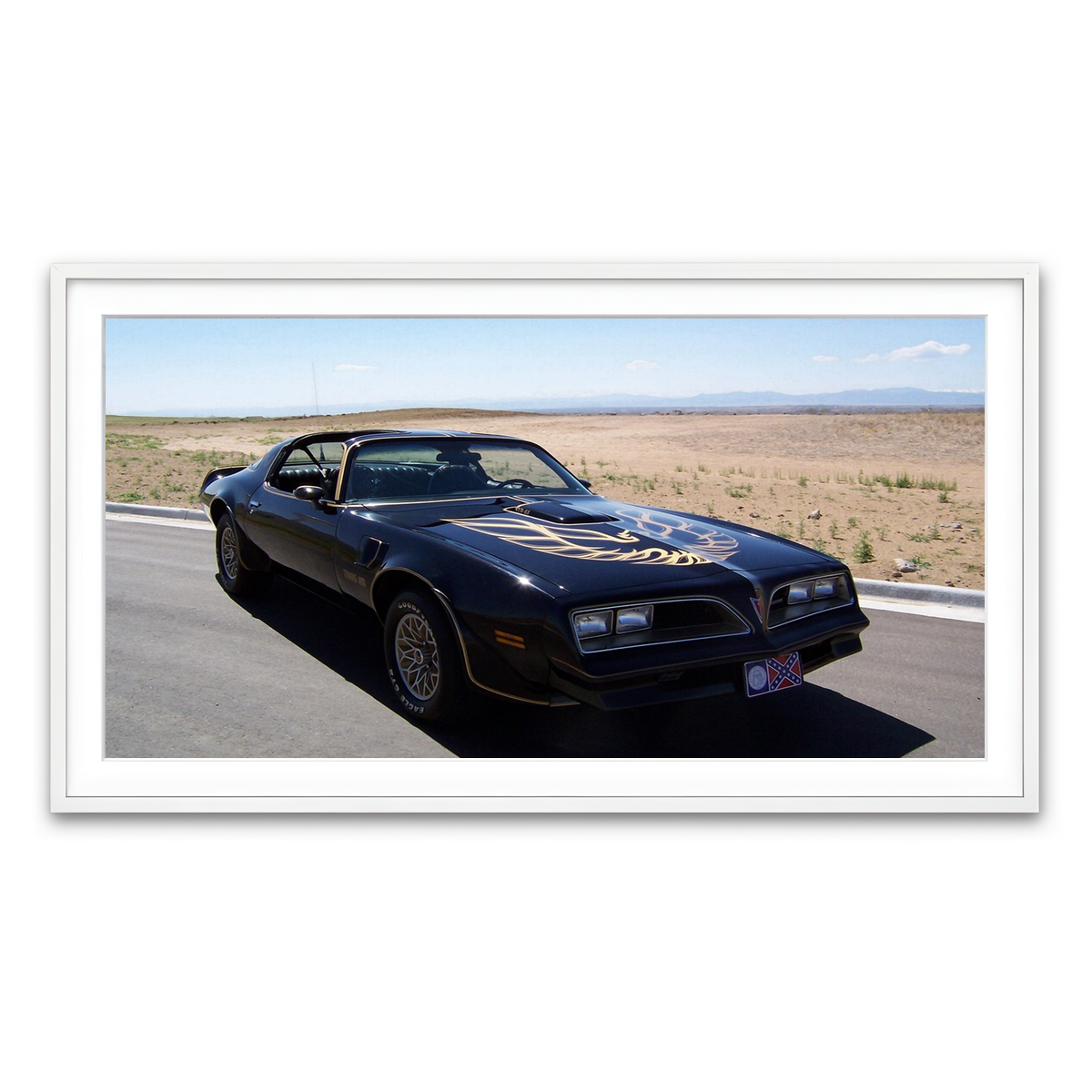 Framed Print 2x1 White