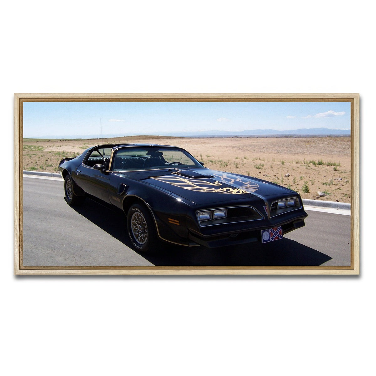 AUTO-MOCKUP WHITE | Smokey Trans Am | 1 Piece | Natural Framed Canvas | group=2x1