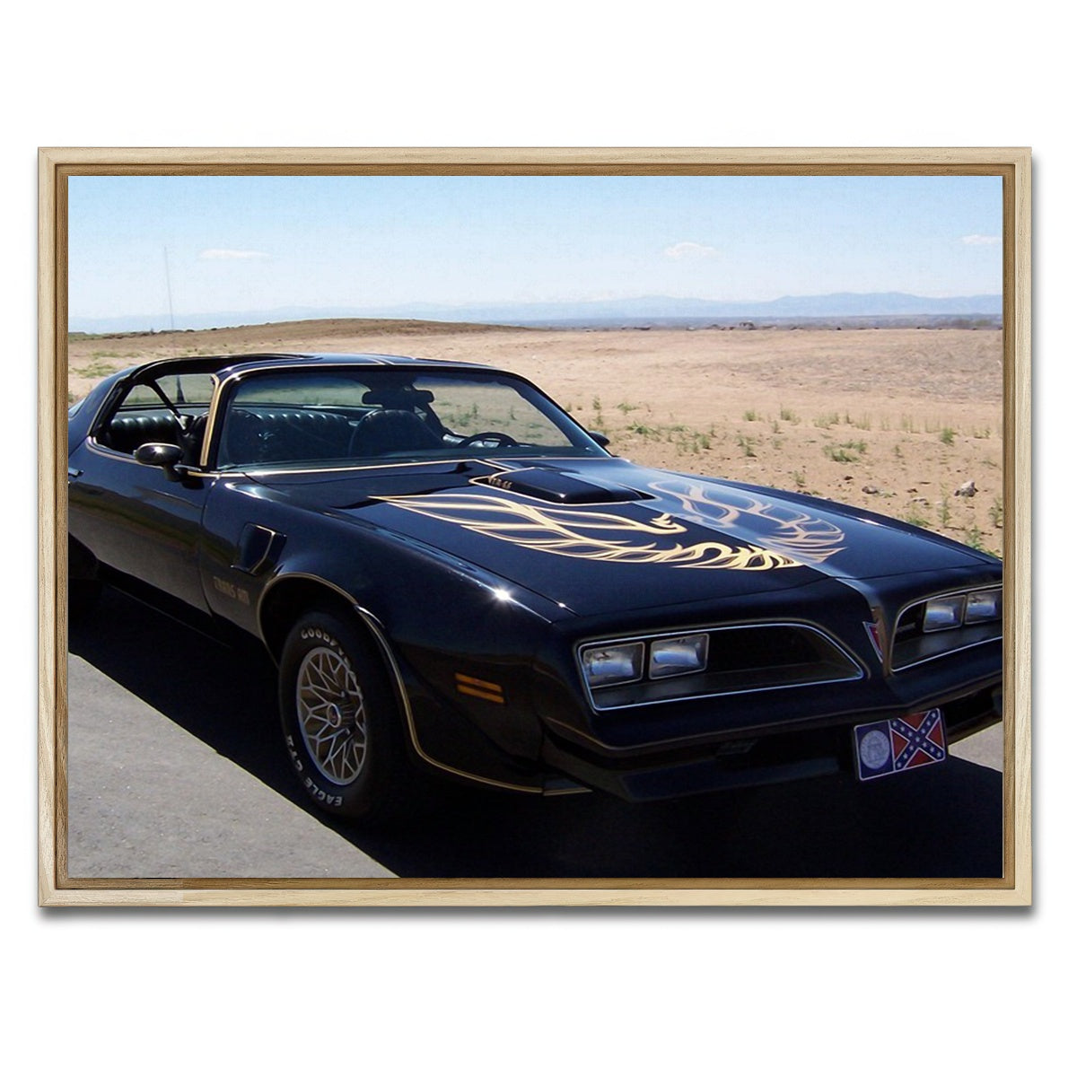 AUTO-MOCKUP WHITE | Smokey Trans Am | 1 Piece | Natural Framed Canvas | group=4x3