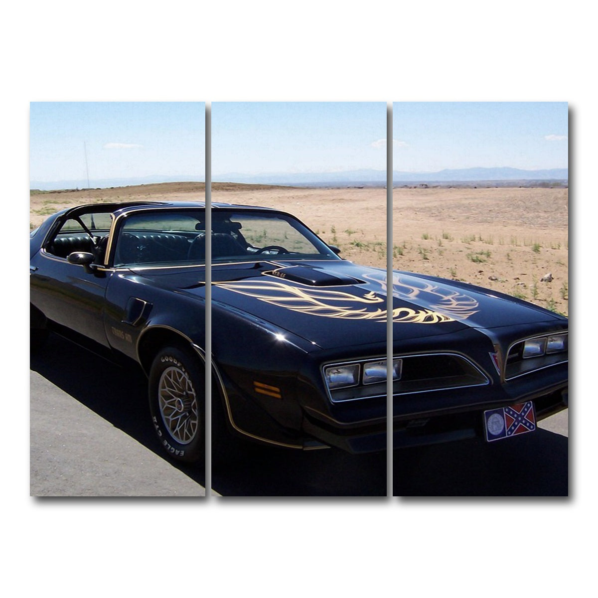 AUTO-MOCKUP WHITE | Smokey Trans Am | 3 Piece | Gallery Wrap Canvas | group=8x18