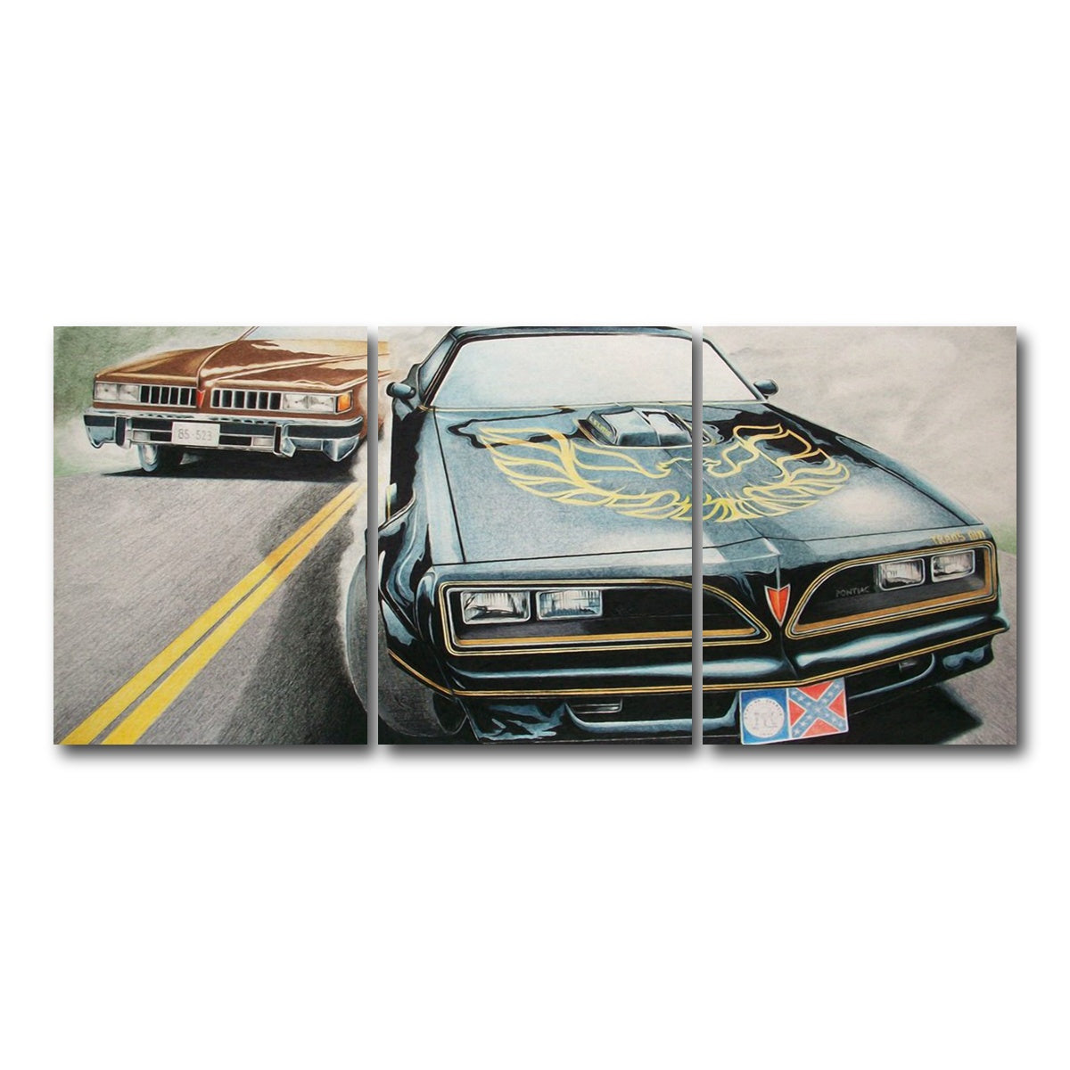AUTO-MOCKUP WHITE | Smokey and the Bandit | 3 Piece | Gallery Wrap Canvas | group=18x24