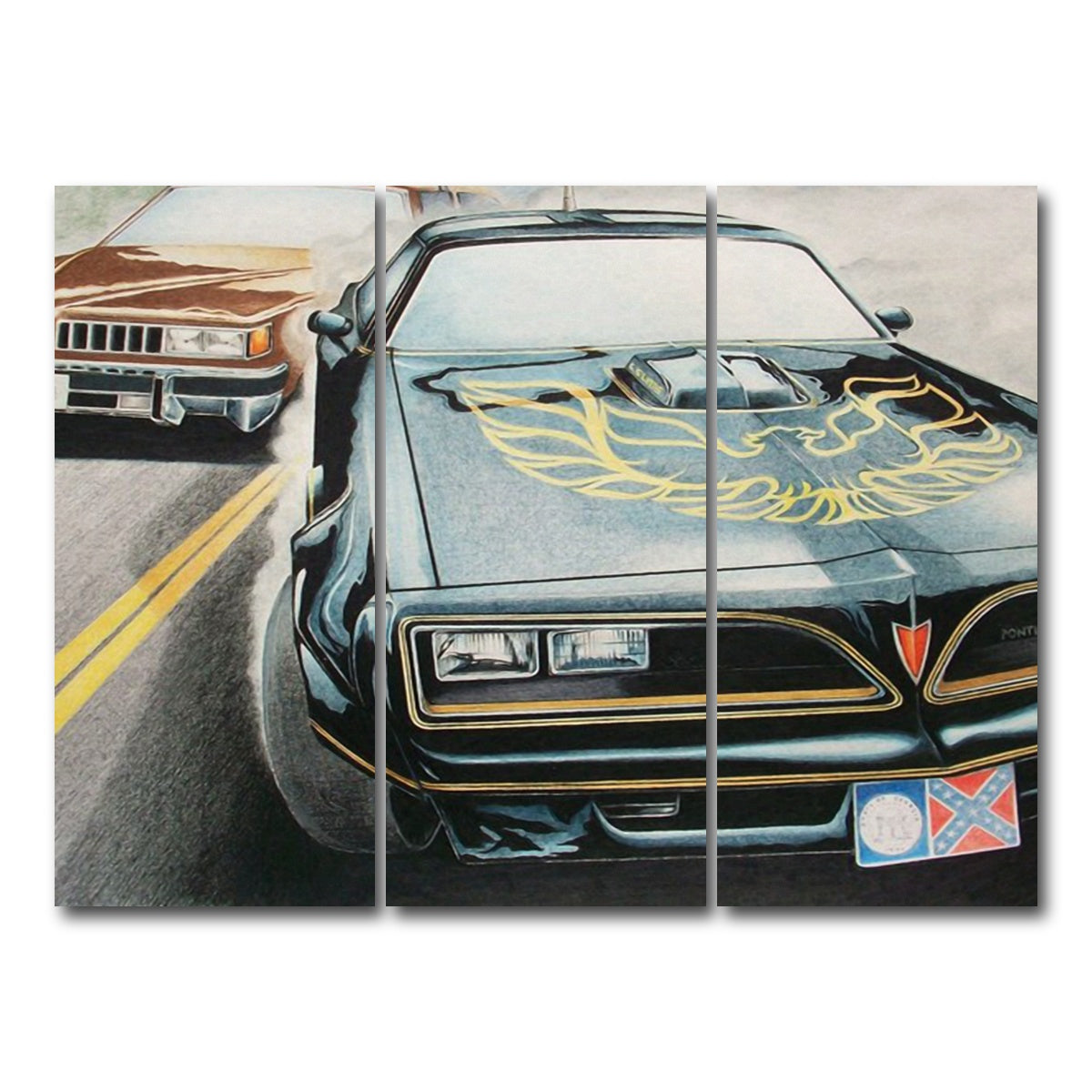 AUTO-MOCKUP WHITE | Smokey and the Bandit | 3 Piece | Gallery Wrap Canvas | group=8x18