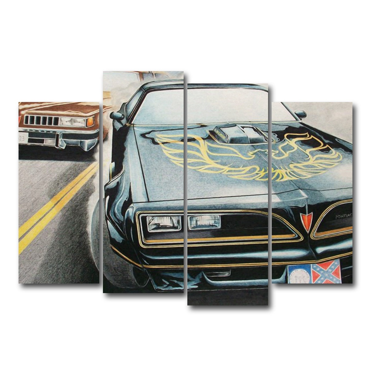 AUTO-MOCKUP WHITE | Smokey and the Bandit | 4 Piece | Gallery Wrap Canvas | group=4_normal