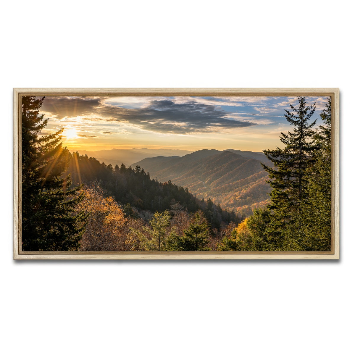 AUTO-MOCKUP WHITE | Smoky Mountains | 1 Piece | Natural Framed Canvas | group=2x1
