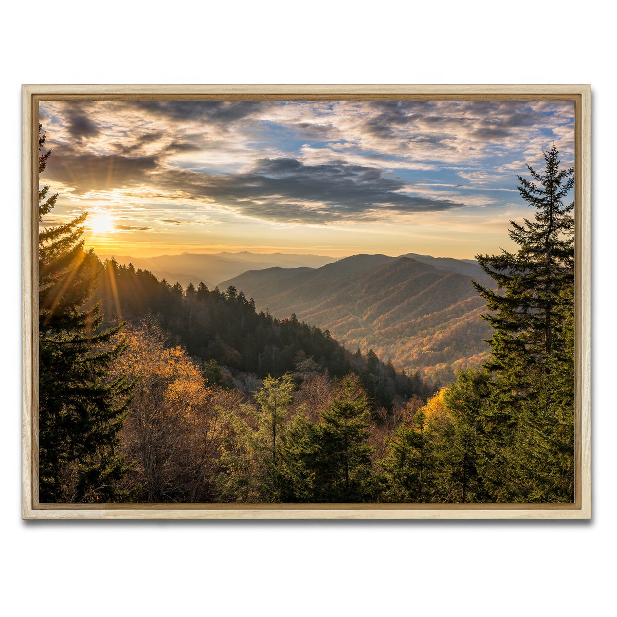 AUTO-MOCKUP WHITE | Smoky Mountains | 1 Piece | Natural Framed Canvas | group=4x3