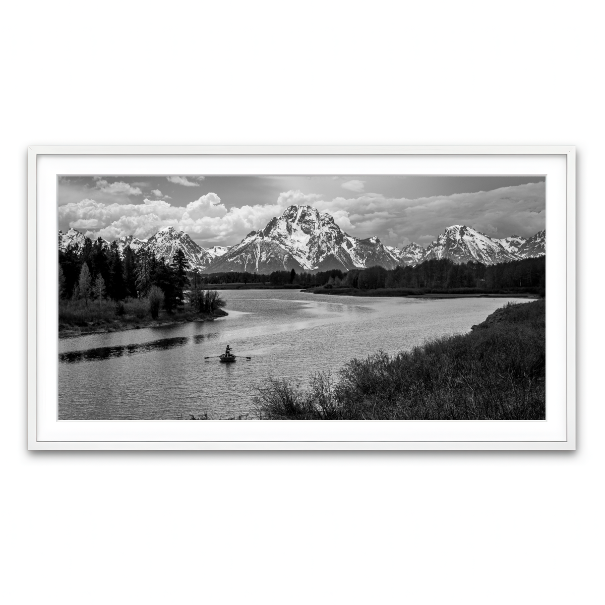 Framed Print 2x1 White