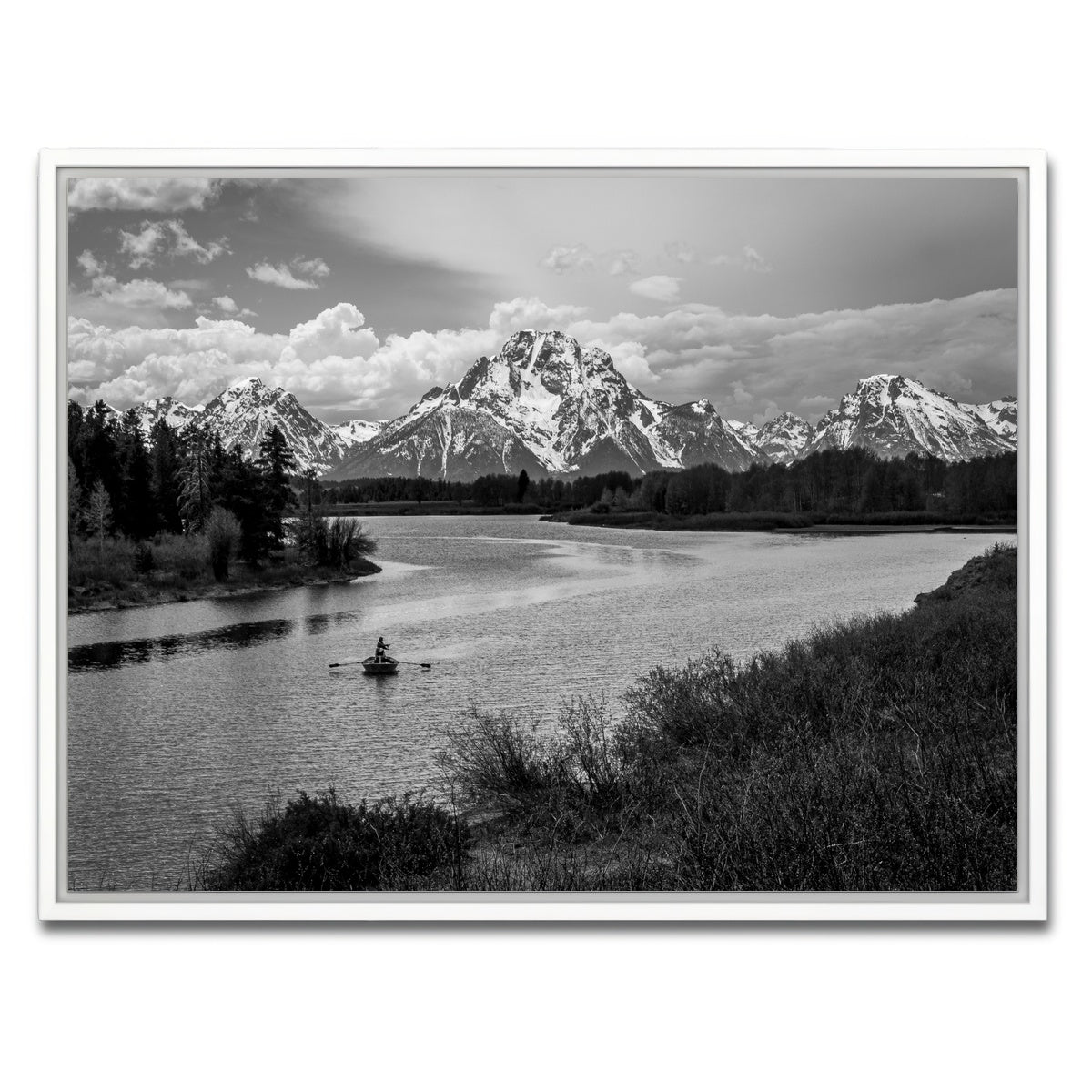 AUTO-MOCKUP WHITE | Snake River in the Grand Teton National Park | 1 Piece | White Framed Canvas | group=4x3