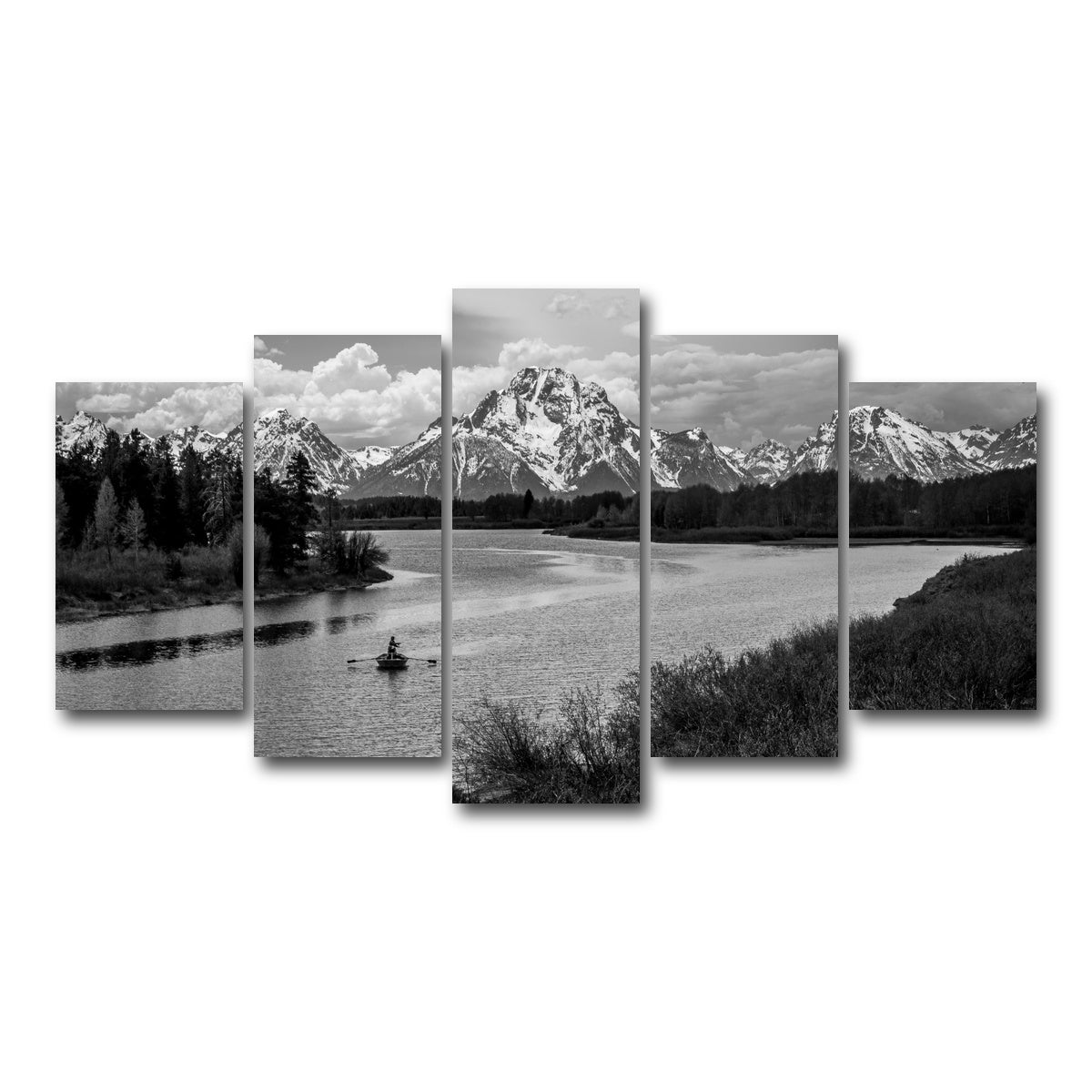 AUTO-MOCKUP WHITE | Snake River in the Grand Teton National Park | 5 Piece | Gallery Wrap Canvas | group=5_normal