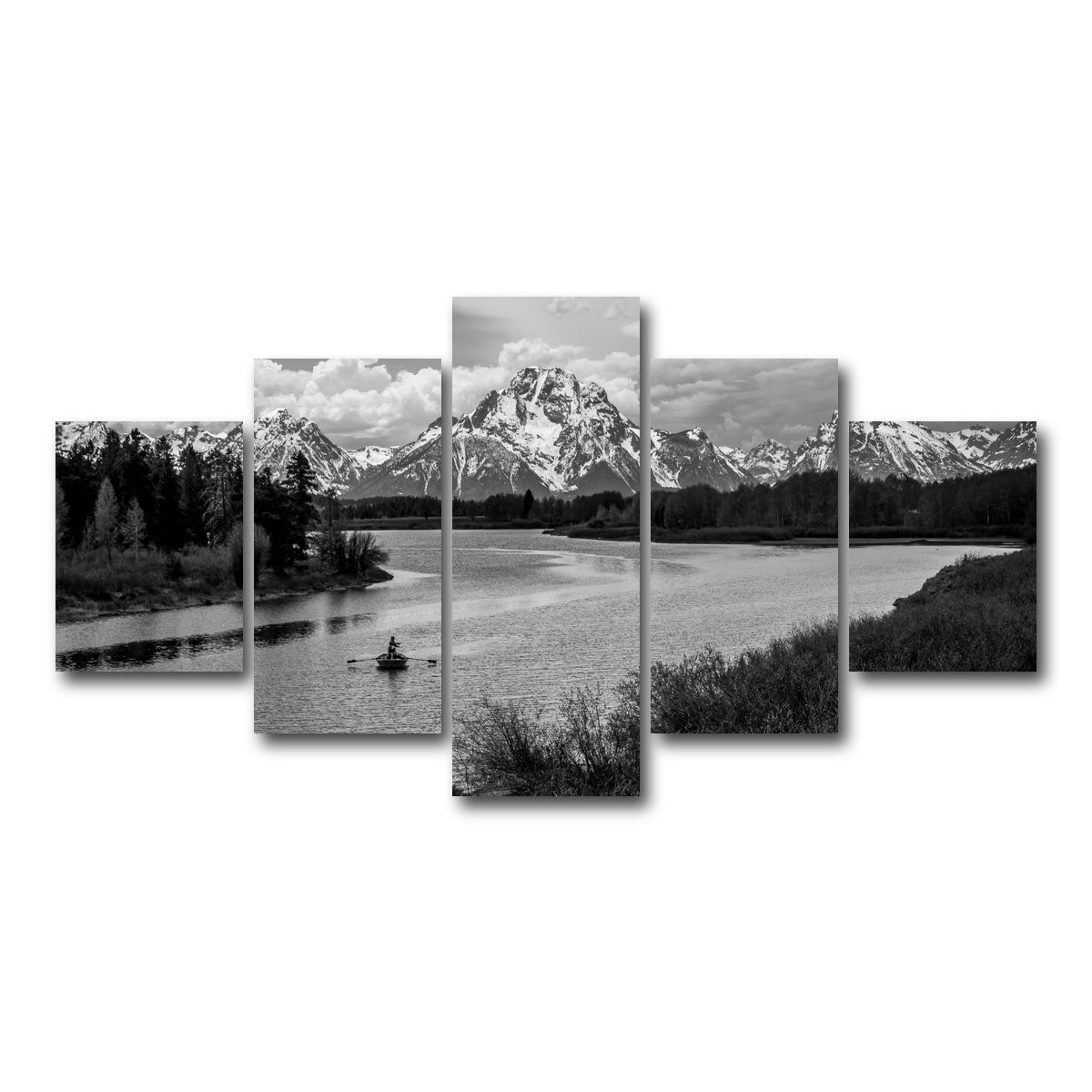 AUTO-MOCKUP WHITE | Snake River in the Grand Teton National Park | 5 Piece | Gallery Wrap Canvas | group=5_short