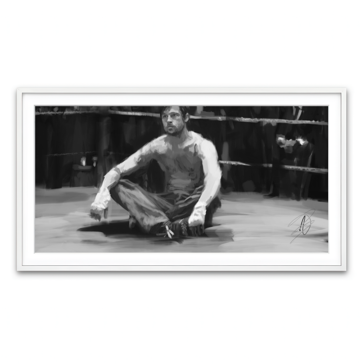 Framed Print 2x1 White