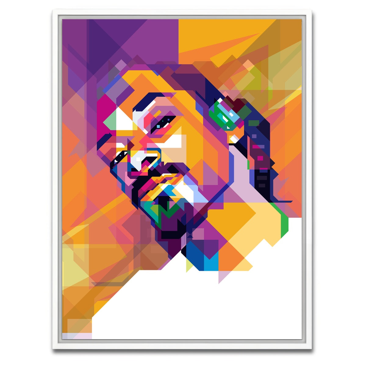 AUTO-MOCKUP WHITE | Snoop Dogg | 1 Piece | White Framed Canvas | group=3x4