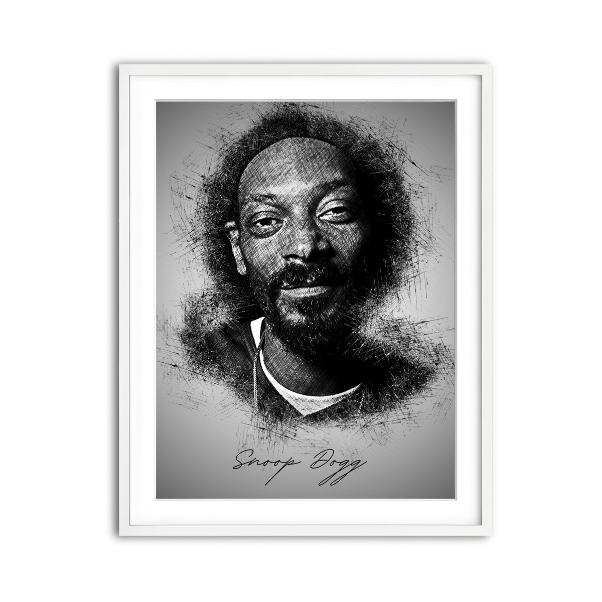 Framed Print 3x4 White