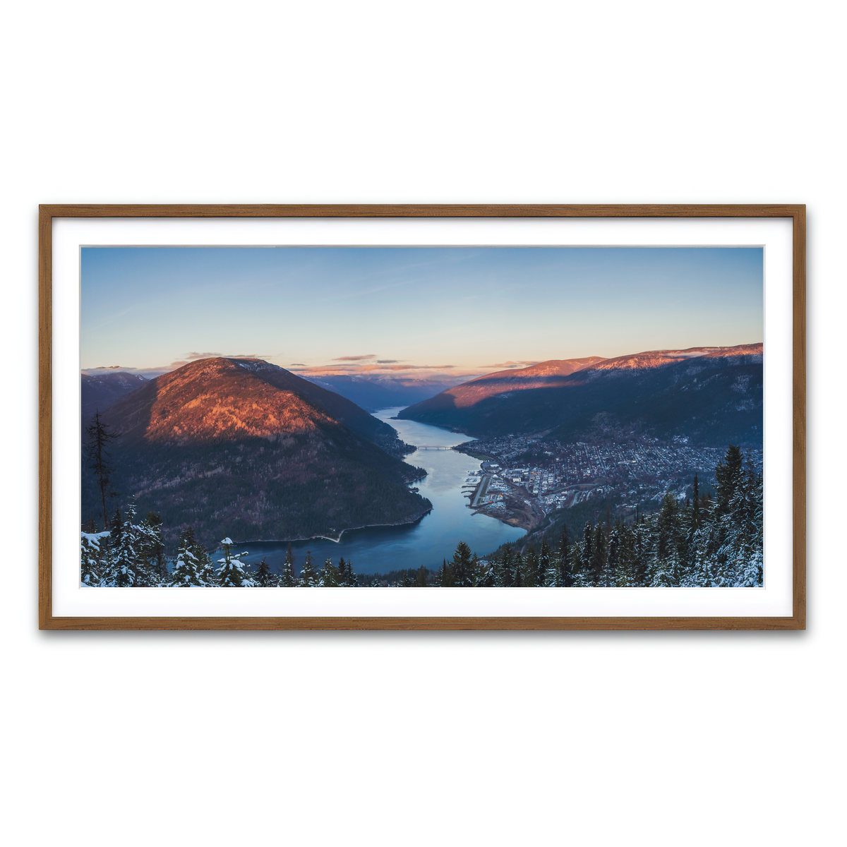 Framed Print 2x1 Walnut