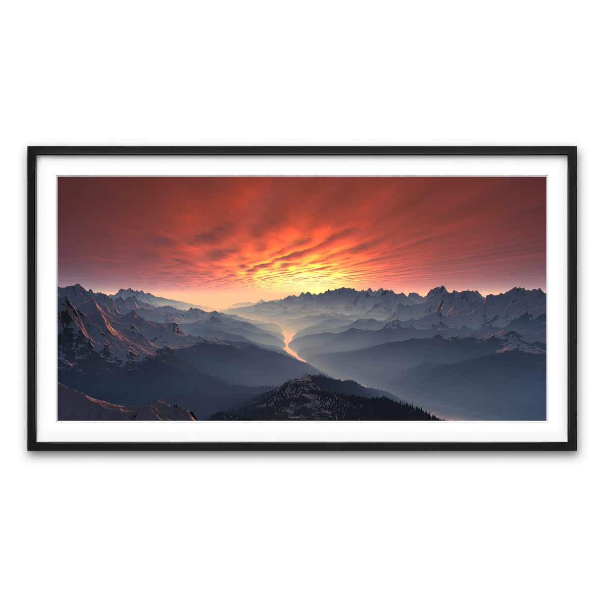 Framed Print 2x1 Black