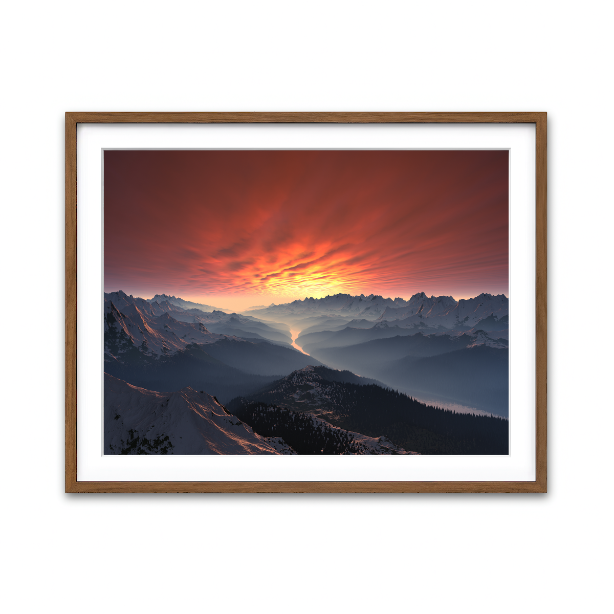Framed Print 4x3 Walnut