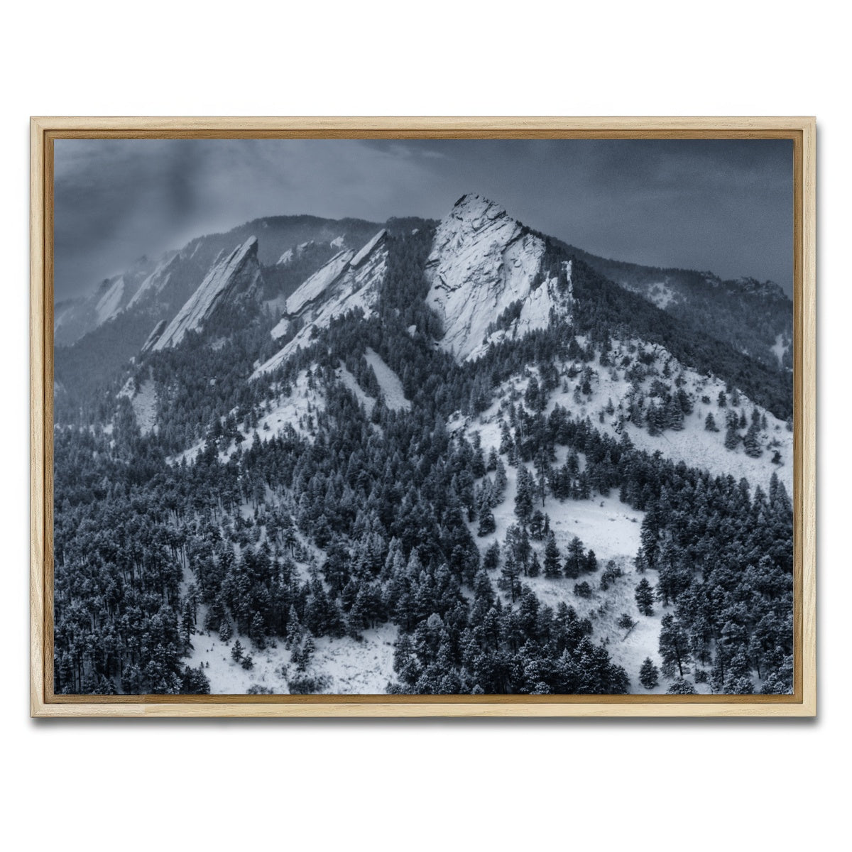 AUTO-MOCKUP WHITE | Snow on the Flatirons | 1 Piece | Natural Framed Canvas | group=4x3