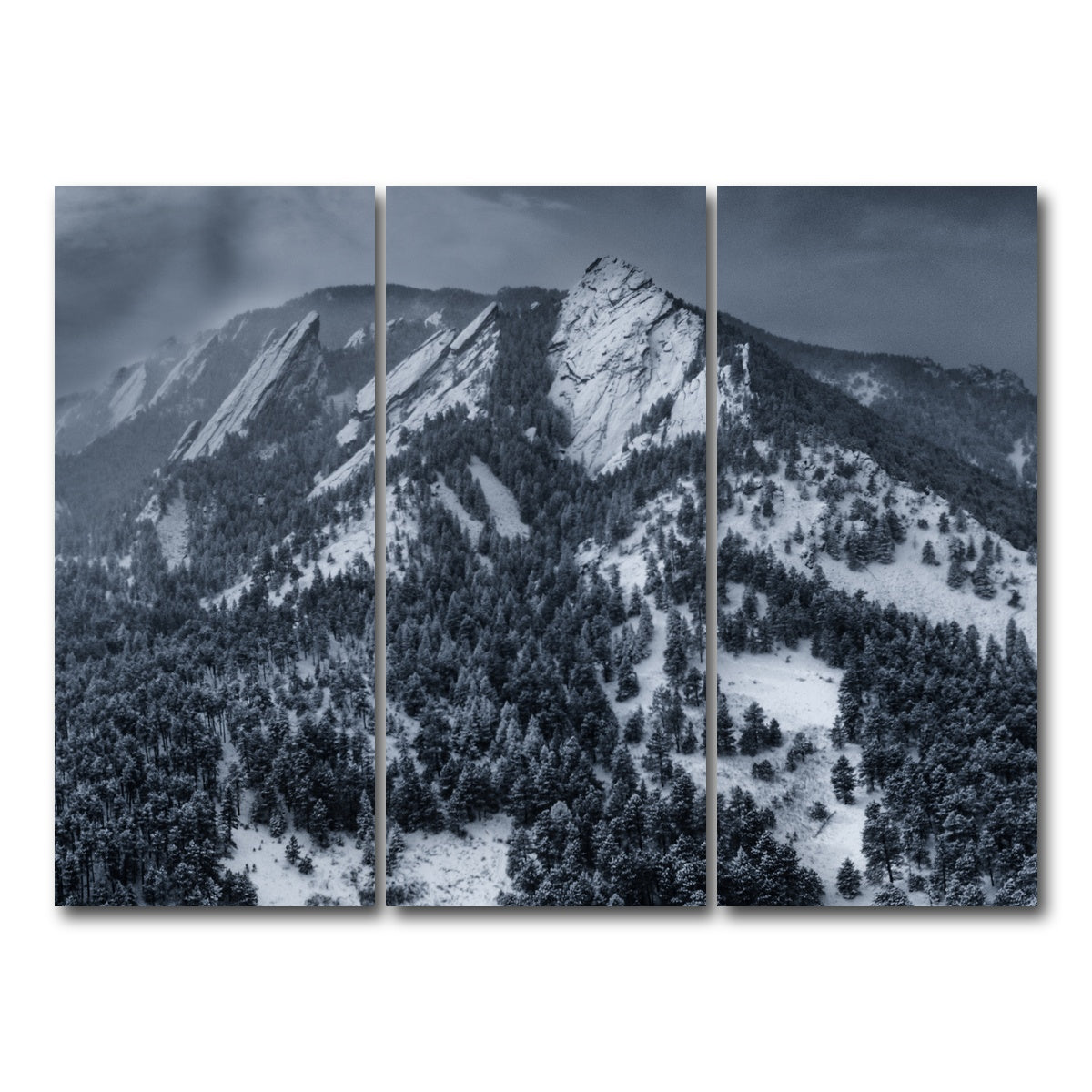 AUTO-MOCKUP WHITE | Snow on the Flatirons | 3 Piece | Gallery Wrap Canvas | group=8x18