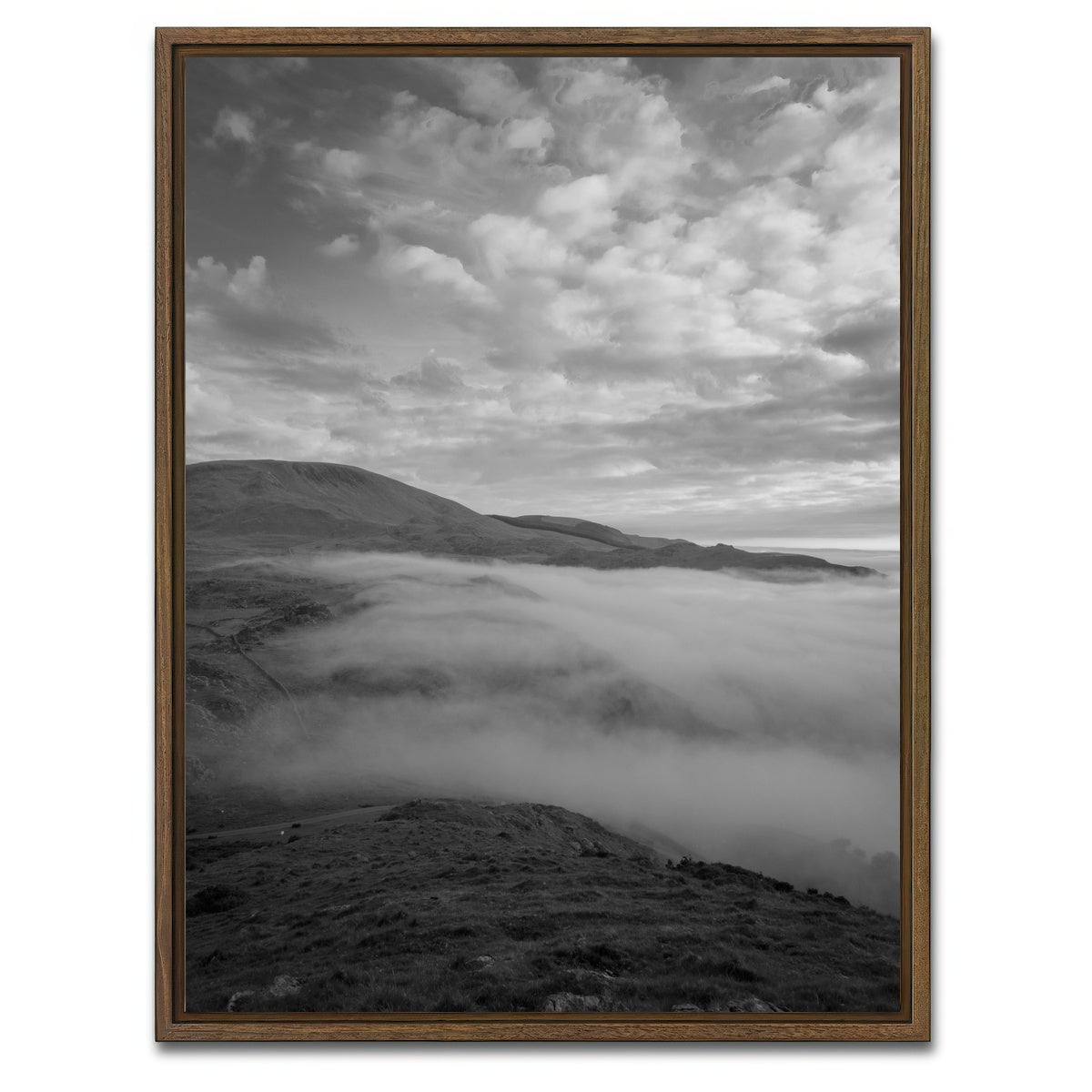 AUTO-MOCKUP WHITE | Snowdonia Mist | 1 Piece | Walnut Framed Canvas | group=3x4