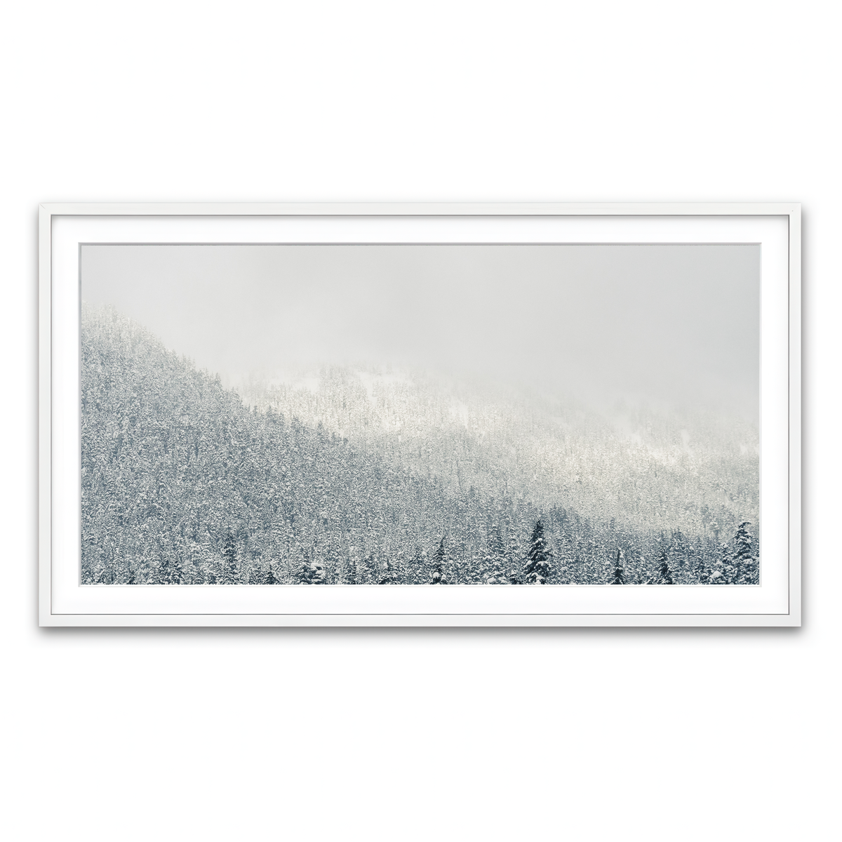 Framed Print 2x1 White