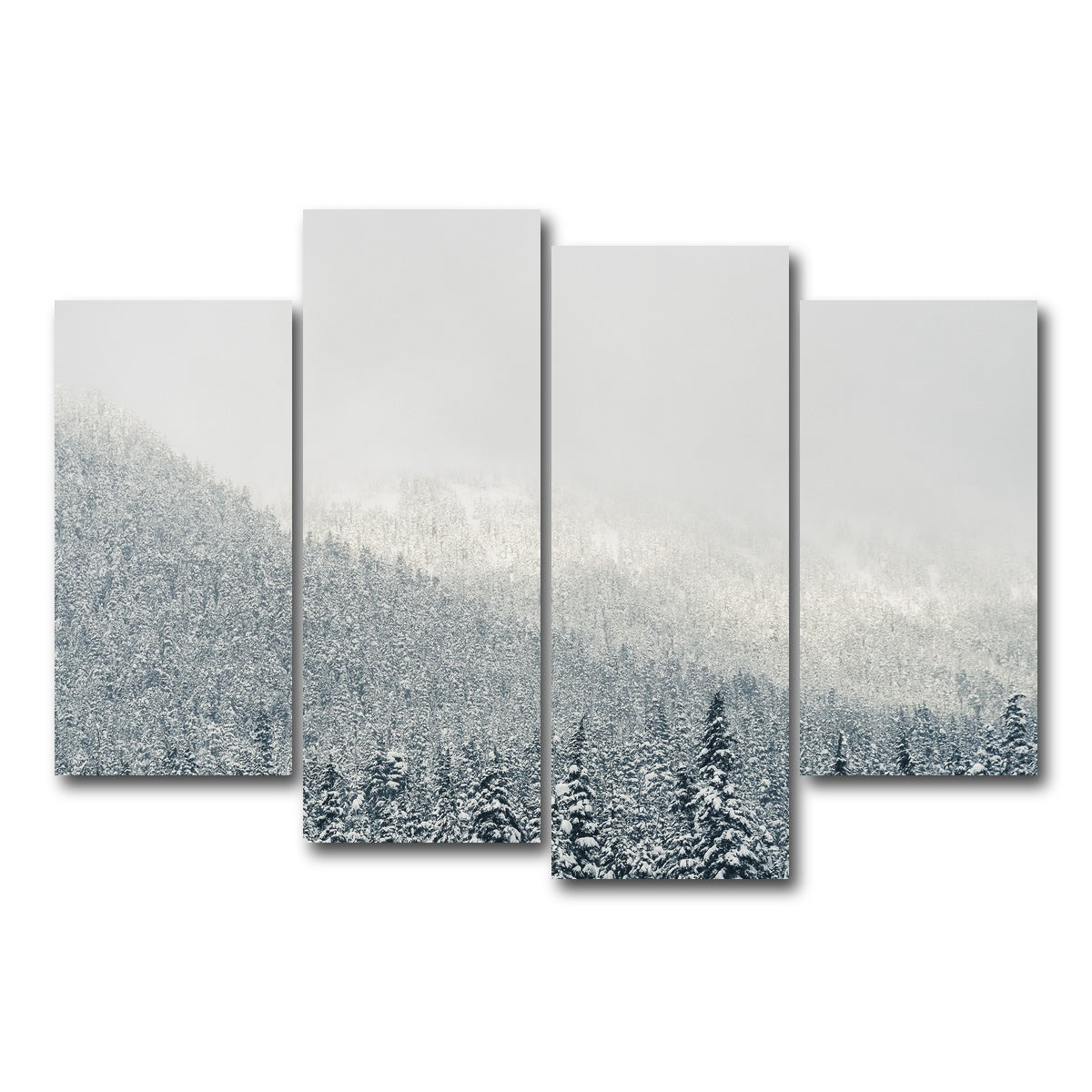 AUTO-MOCKUP WHITE | Snowy Mountains | 4 Piece | Gallery Wrap Canvas | group=4_short