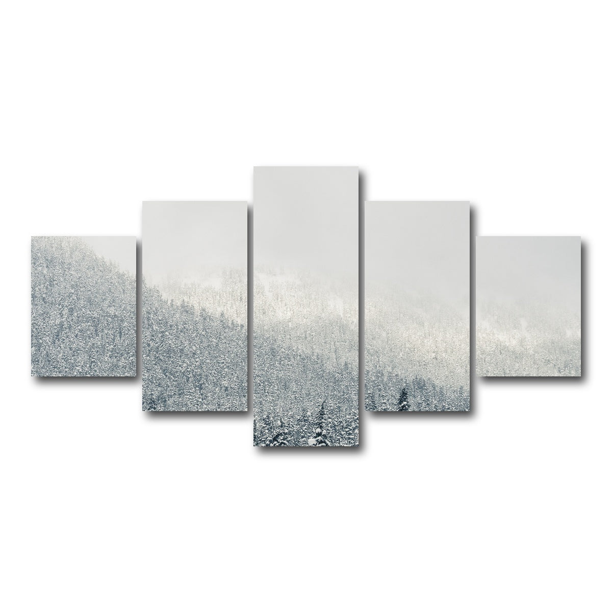 AUTO-MOCKUP WHITE | Snowy Mountains | 5 Piece | Gallery Wrap Canvas | group=5_short