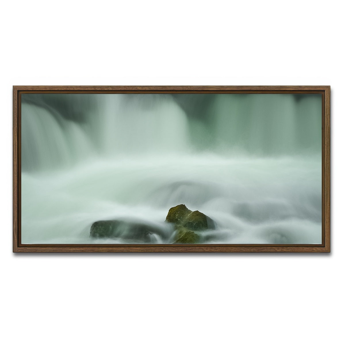 AUTO-MOCKUP WHITE | Soft Falls | 1 Piece | Walnut Framed Canvas | group=2x1