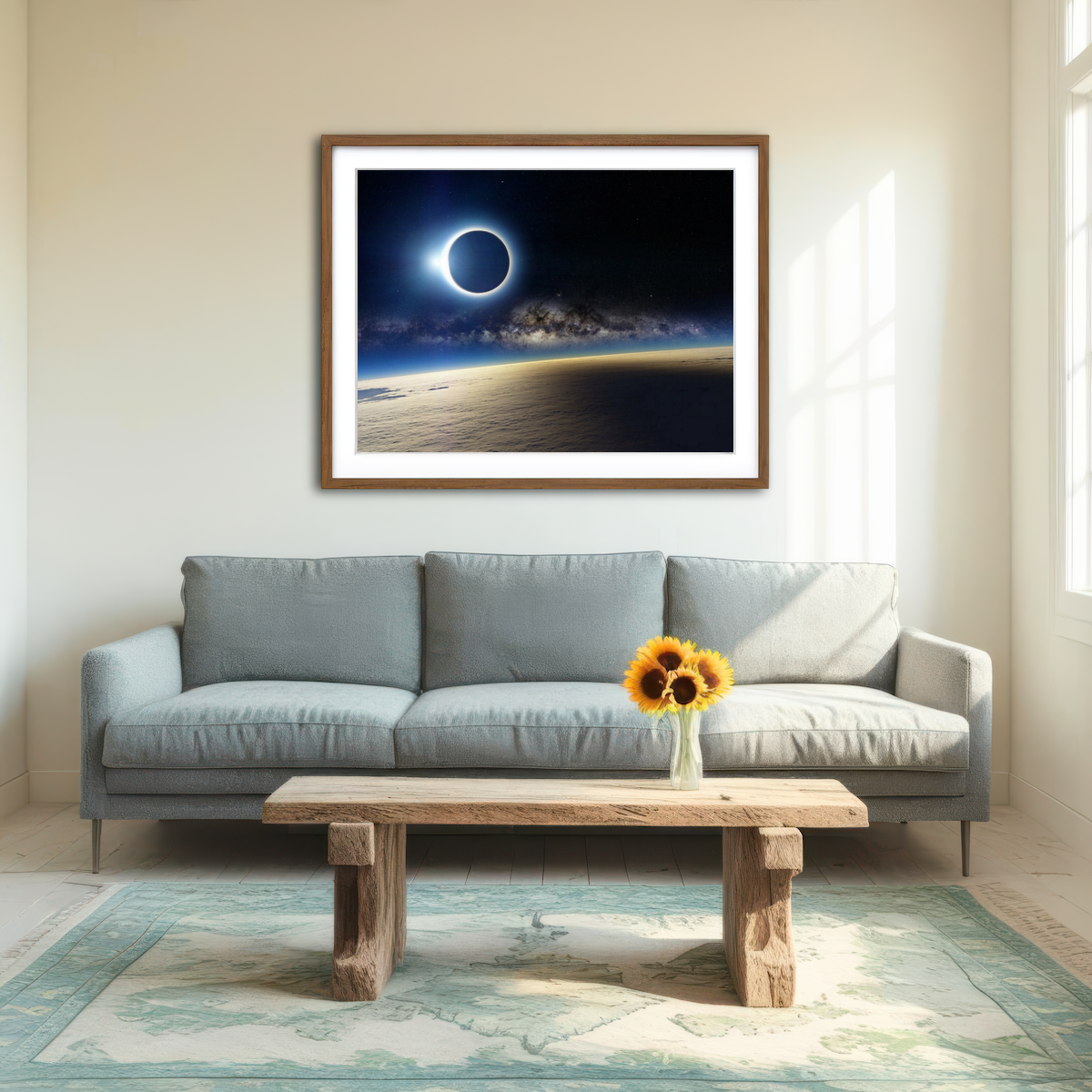 AUTO-MOCKUP ROOM | Solar Eclipse Wall Art
