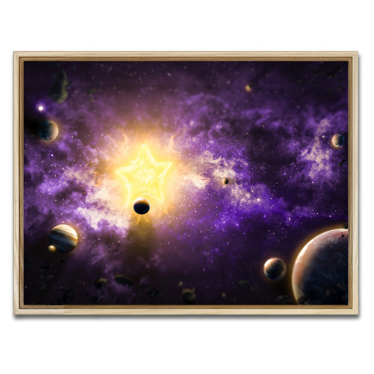 AUTO-MOCKUP WHITE | Solar System | 1 Piece | Natural Framed Canvas | group=4x3