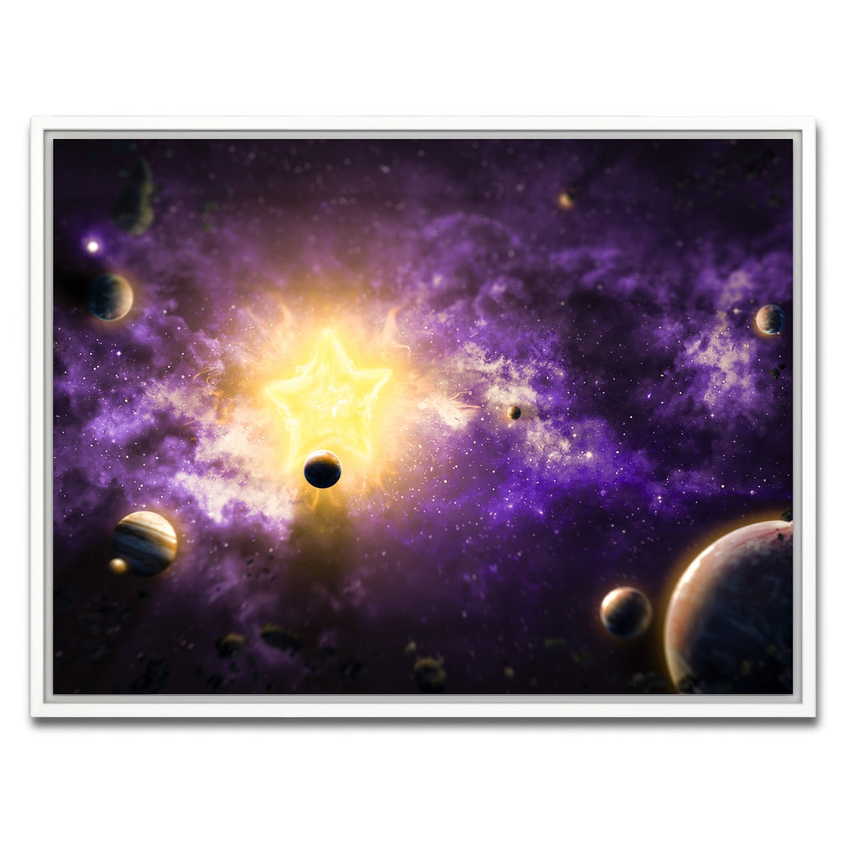 AUTO-MOCKUP WHITE | Solar System | 1 Piece | White Framed Canvas | group=4x3