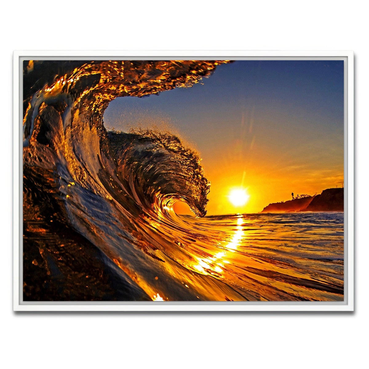 AUTO-MOCKUP WHITE | Solar Waves | 1 Piece | White Framed Canvas | group=4x3