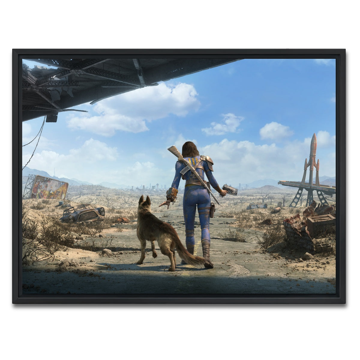 AUTO-MOCKUP WHITE | Sole Survivor Fallout | 1 Piece | Black Framed Canvas | group=4x3