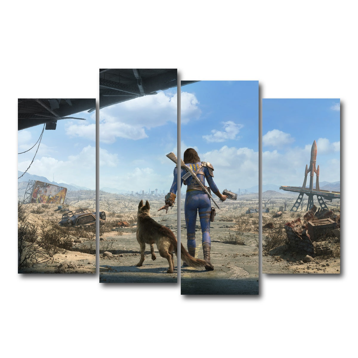 AUTO-MOCKUP WHITE | Sole Survivor Fallout | 4 Piece | Gallery Wrap Canvas | group=4_normal