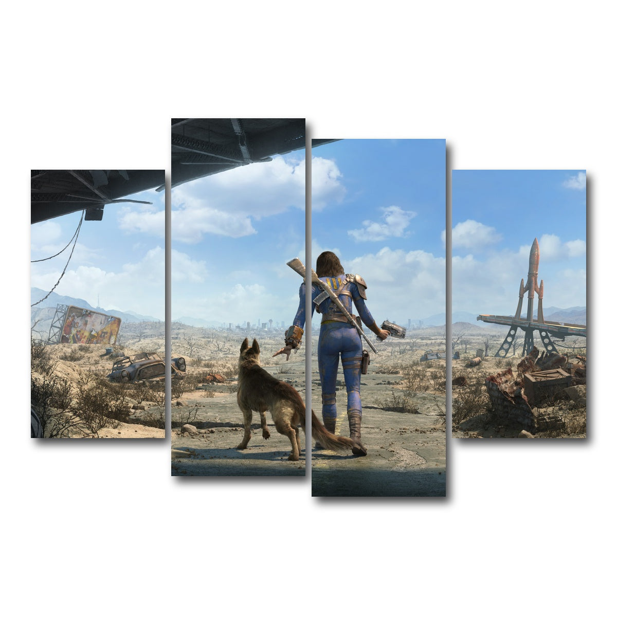 AUTO-MOCKUP WHITE | Sole Survivor Fallout | 4 Piece | Gallery Wrap Canvas | group=4_short