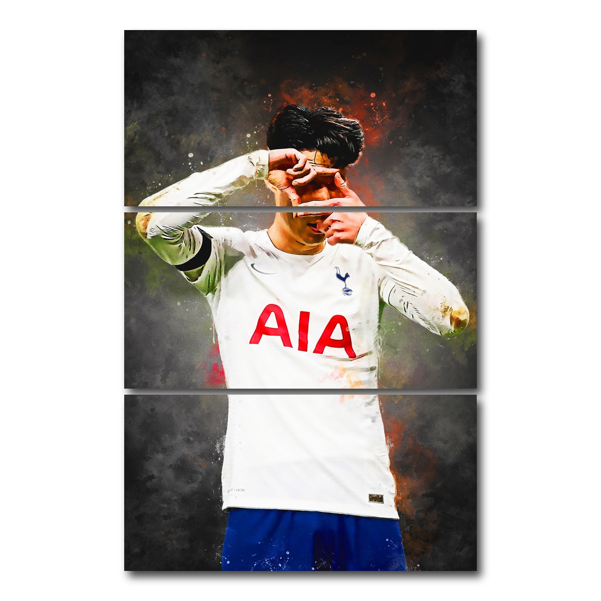 AUTO-MOCKUP WHITE | Son Heung-min | 3 Piece | Gallery Wrap Canvas | group=12x24_stacked