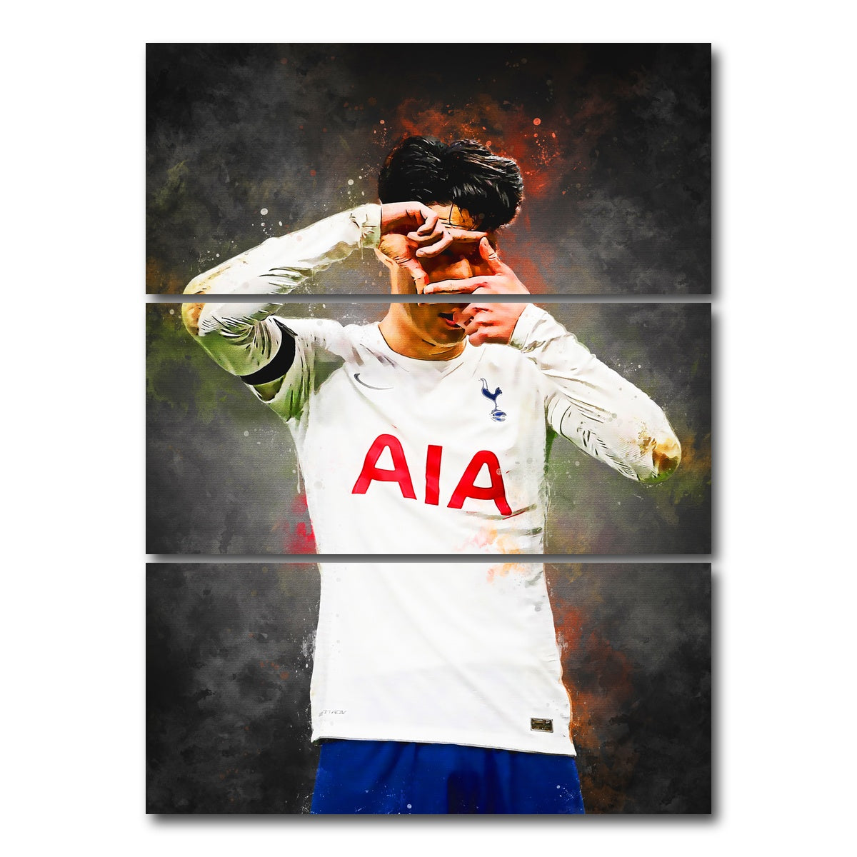 AUTO-MOCKUP WHITE | Son Heung-min | 3 Piece | Gallery Wrap Canvas | group=8x18_stacked