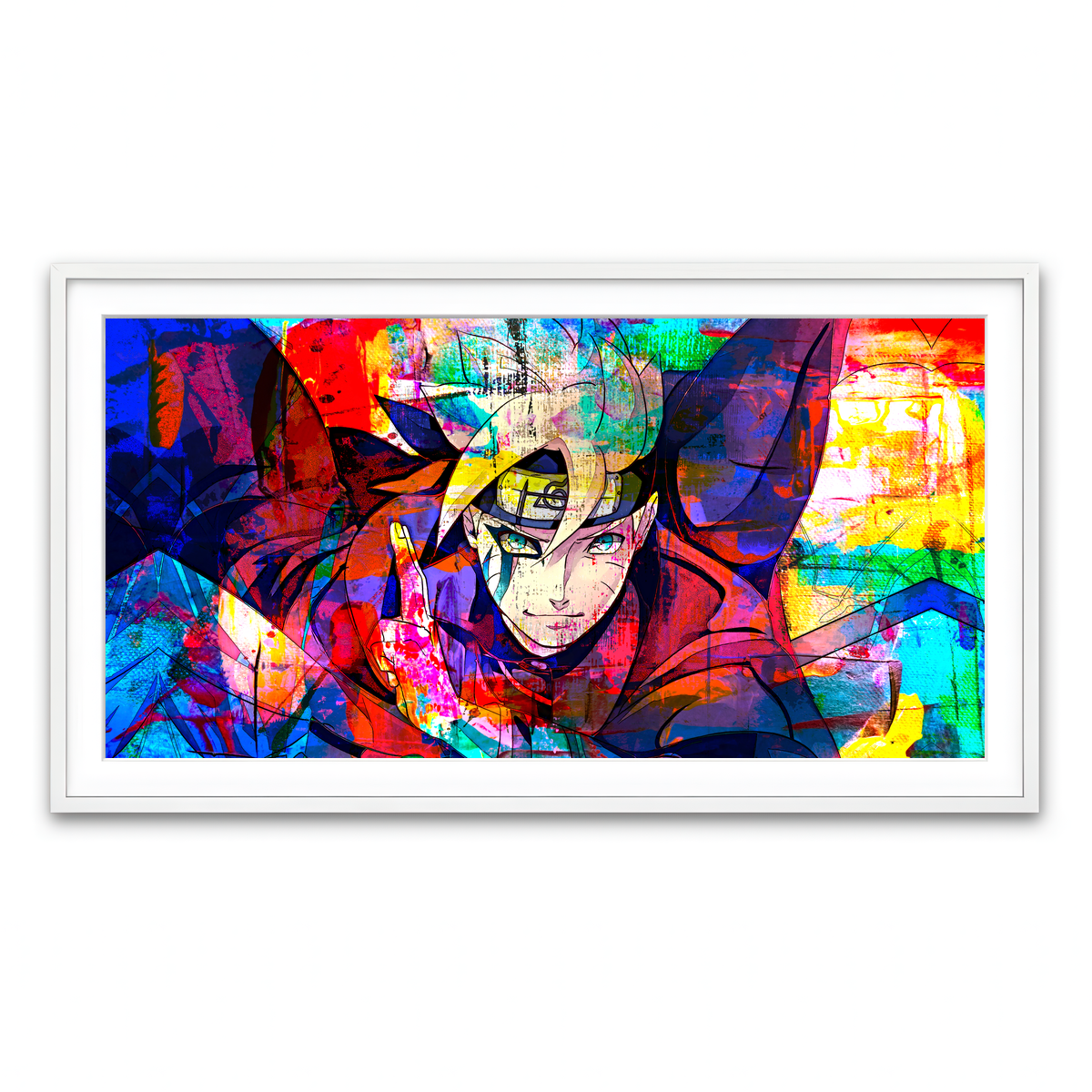Framed Print 2x1 White