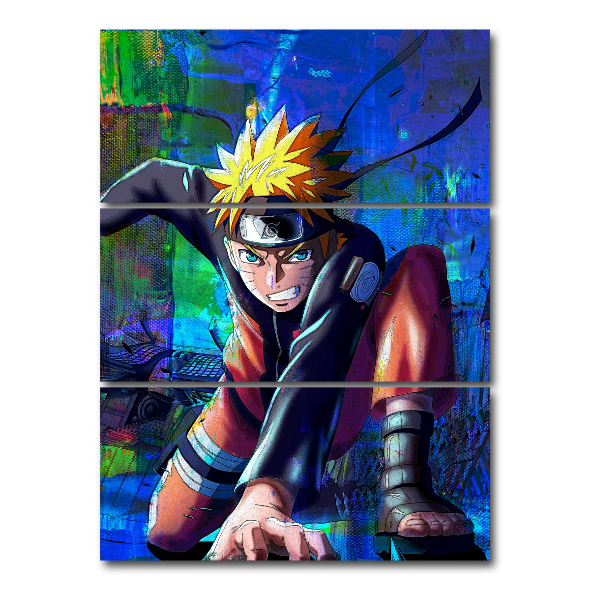 AUTO-MOCKUP WHITE | Son of the Fourth Hokage | 3 Piece | Gallery Wrap Canvas | group=8x18_stacked