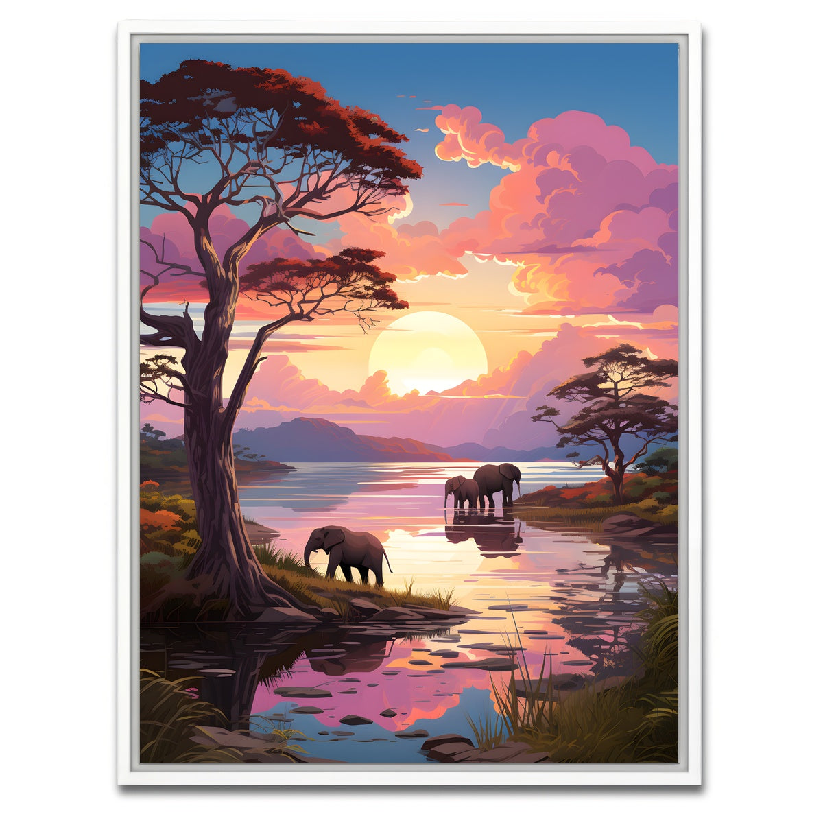 AUTO-MOCKUP WHITE | South Africa - Kruger National Park | 1 Piece | White Framed Canvas | group=3x4