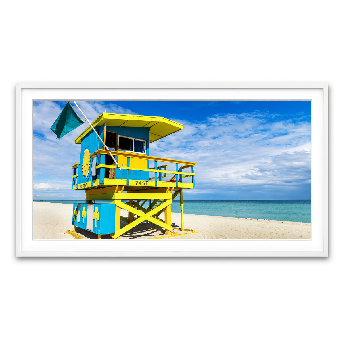 Framed Print 2x1 White