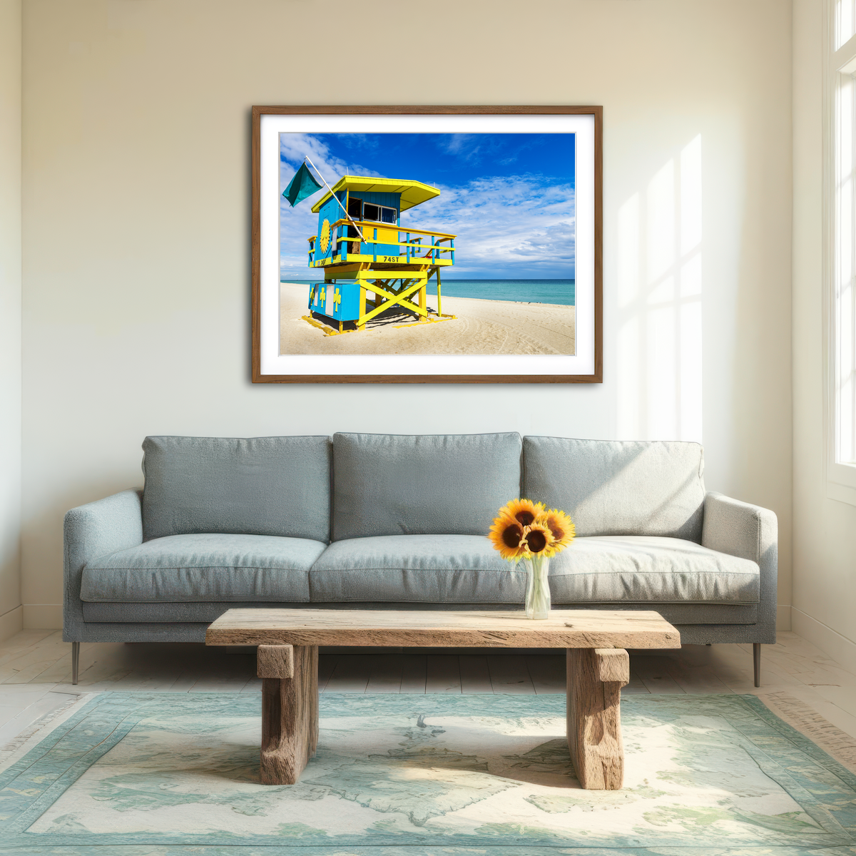 AUTO-MOCKUP ROOM | South Beach Lifeguard Tower Wall Art