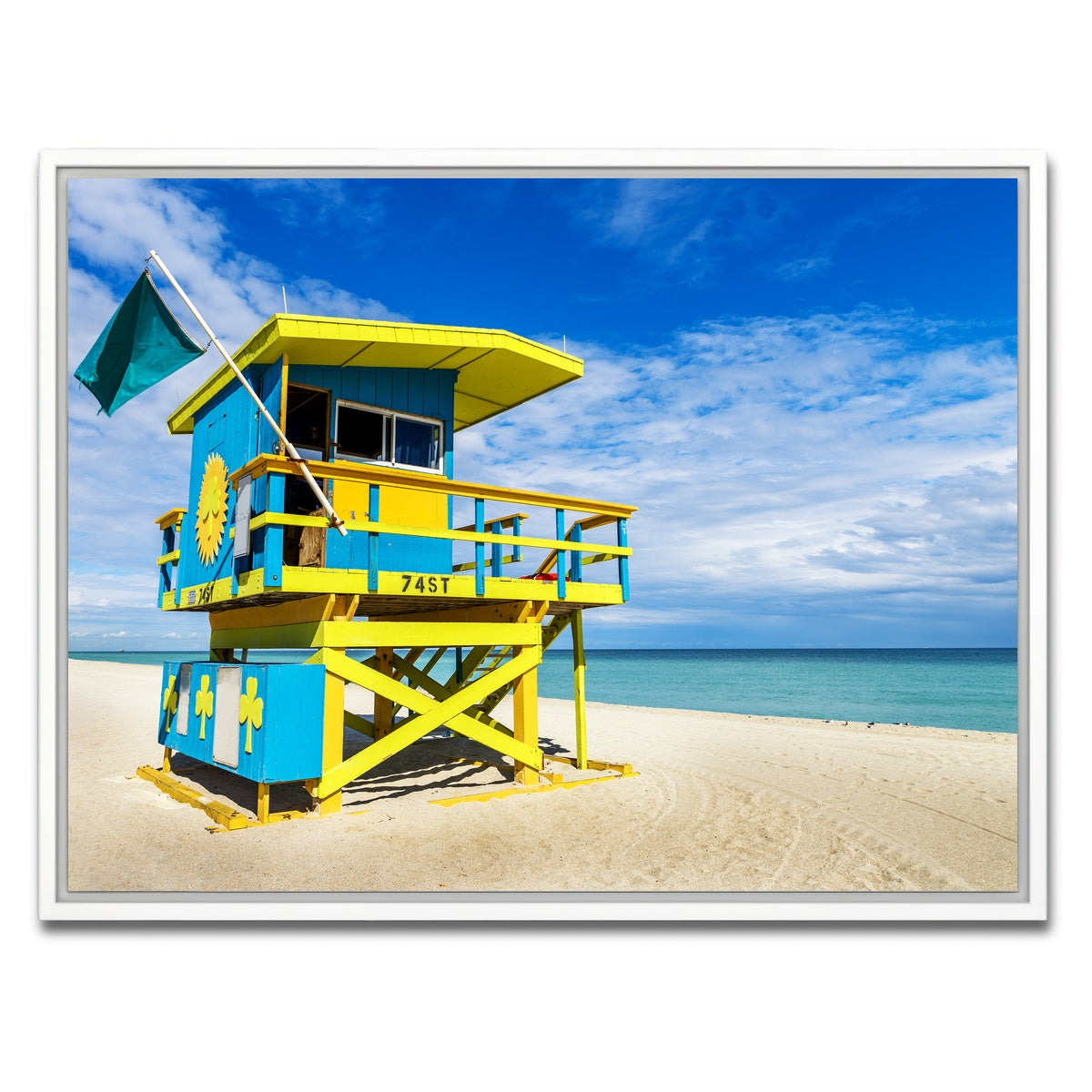 AUTO-MOCKUP WHITE | South Beach Lifeguard Tower | 1 Piece | White Framed Canvas | group=4x3