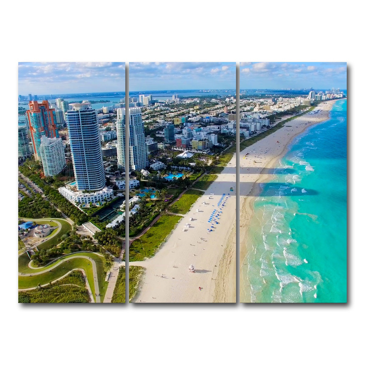 AUTO-MOCKUP WHITE | South Beach | 3 Piece | Gallery Wrap Canvas | group=8x18