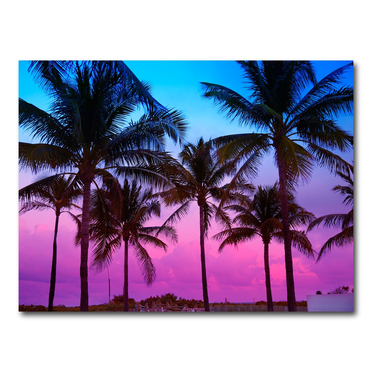 AUTO-MOCKUP WHITE | South Beach sunset | 1 Piece | Gallery Wrap Canvas | group=4x3
