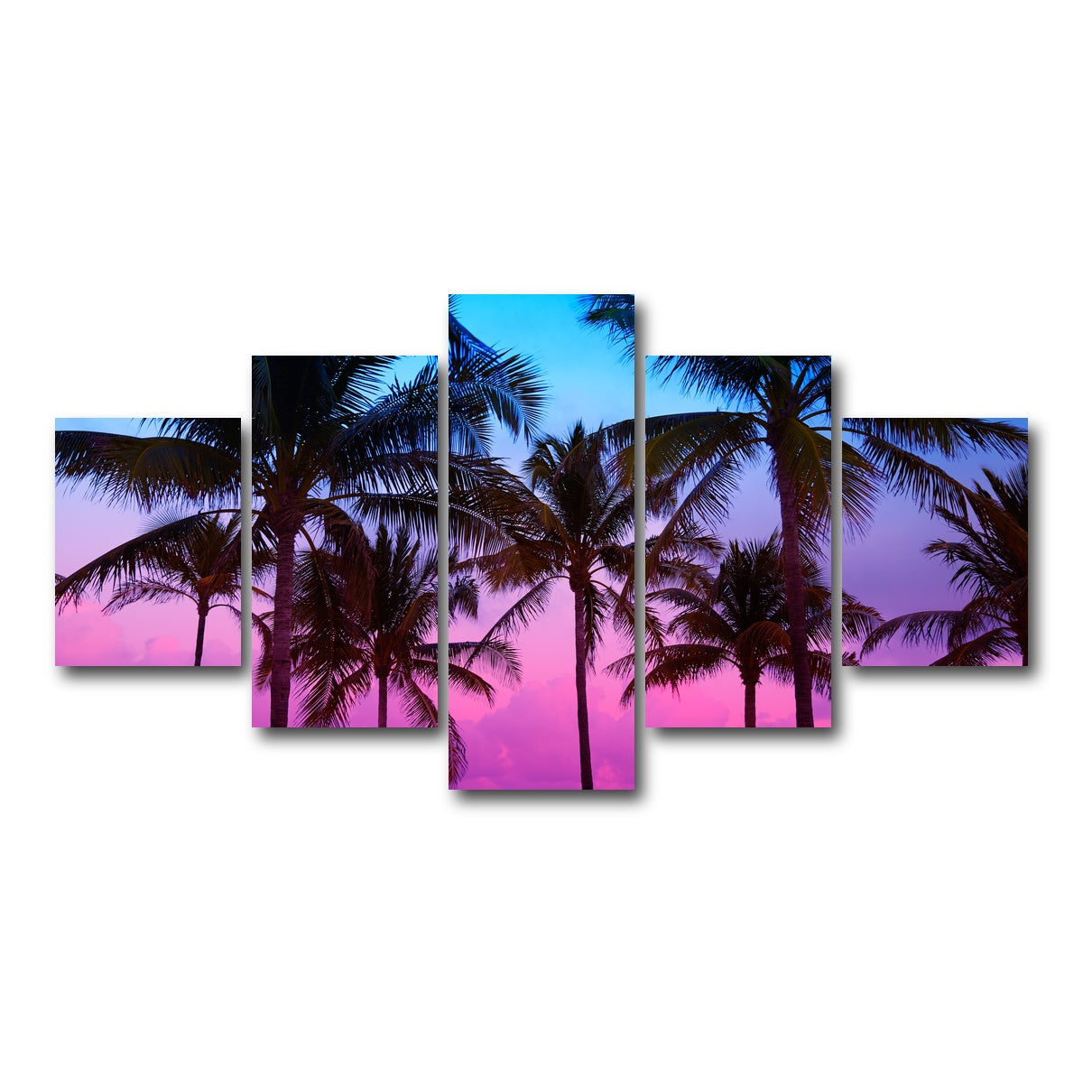 AUTO-MOCKUP WHITE | South Beach sunset | 5 Piece | Gallery Wrap Canvas | group=5_short