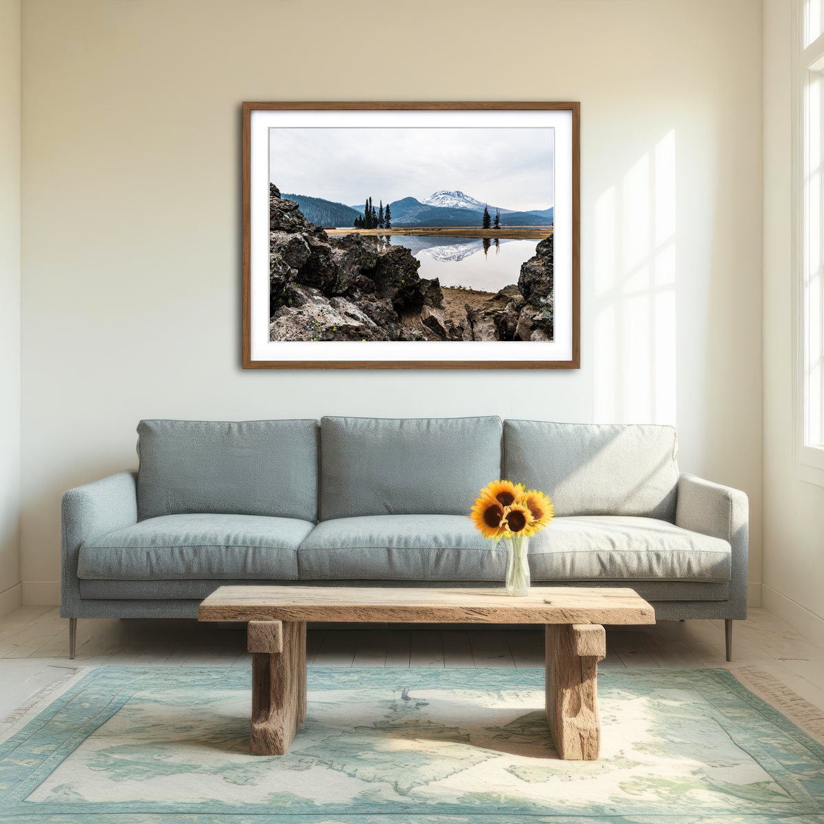 AUTO-MOCKUP ROOM | South Sister Mountain - Sparks Lake Wall Art