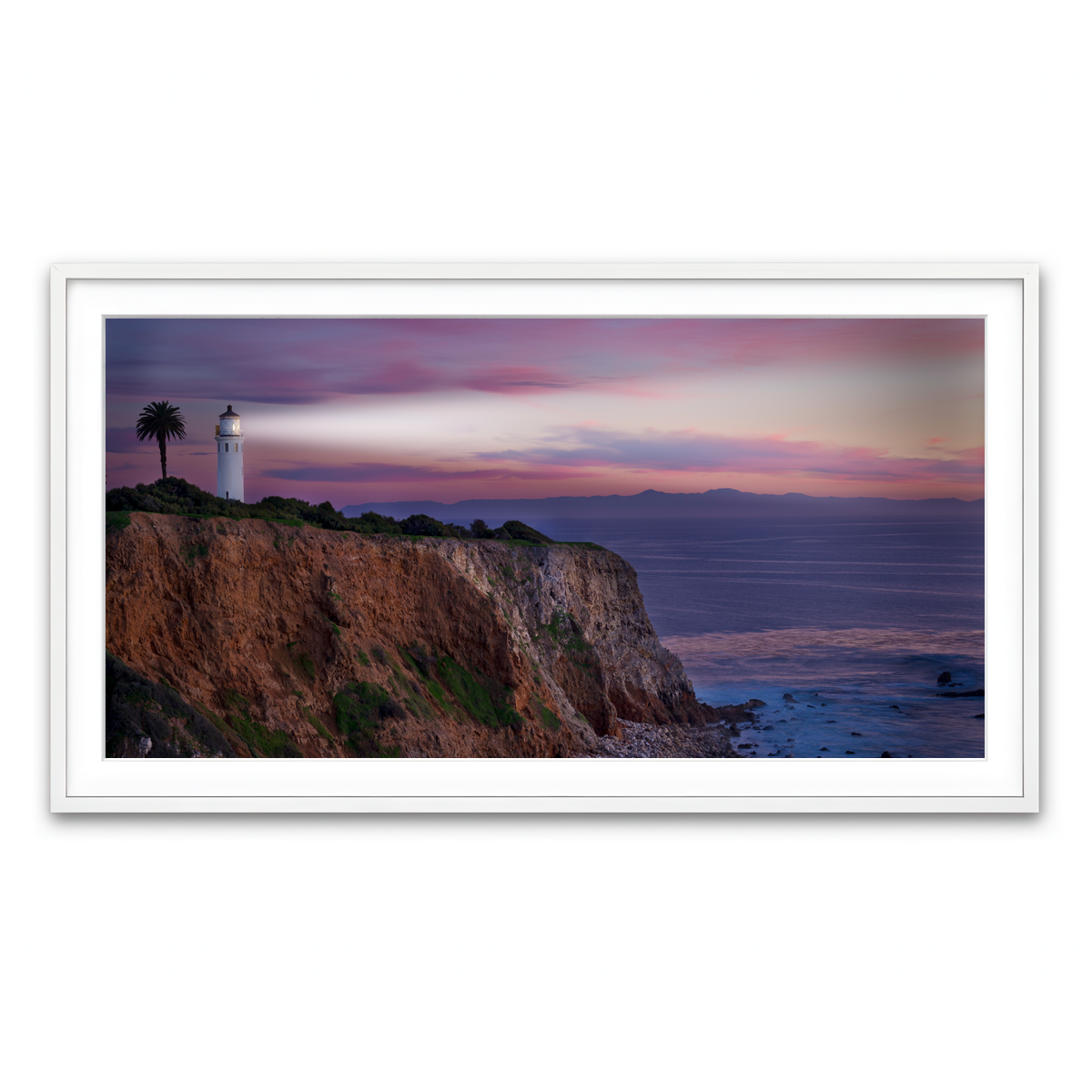 Framed Print 2x1 White